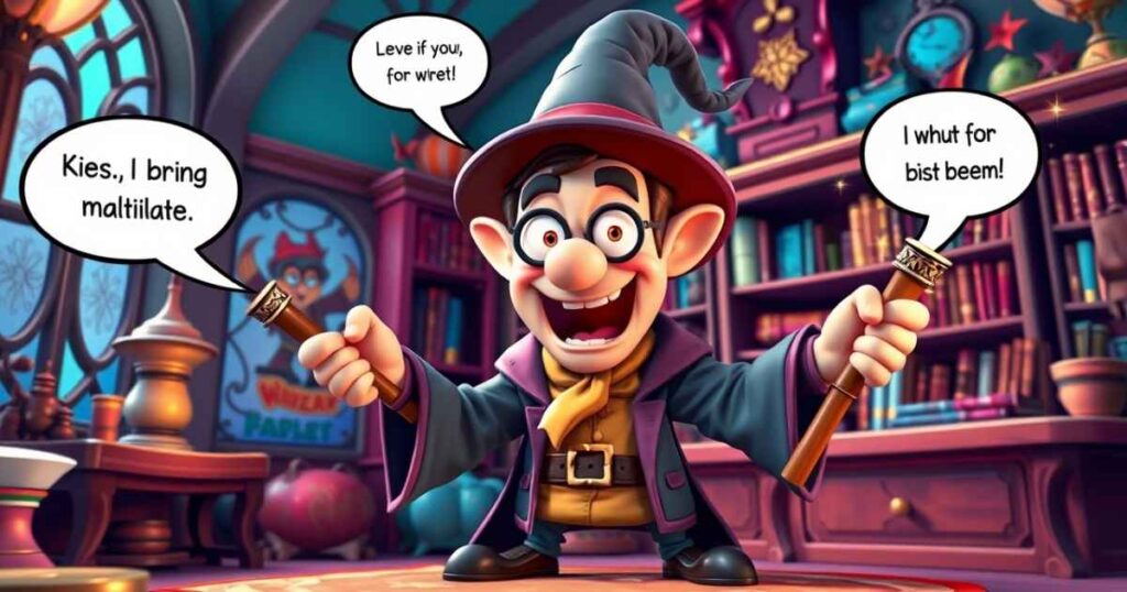Sorcerer Spell Puns Casting Comedy with Every Incantation